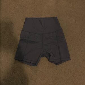 Women's Charcoal High-Rise Bike Shorts